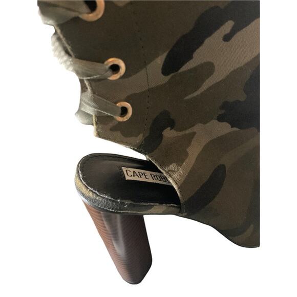 Cape Robbin Boots Camo Heels Open Toe Womens Shoes 6.5 - Picture 3 of 9